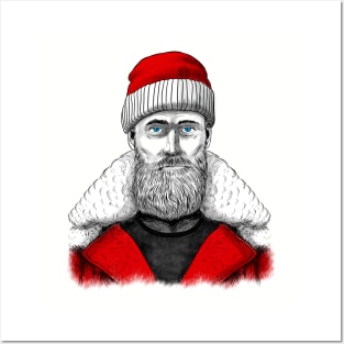 Santa Claus Hipster Posters and Art